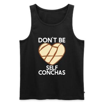 Conchas Pan Dulce Latina Espagnol - Débardeur bio Premium Homme - noir - Devant - AI Model Male 178 light (178cm)