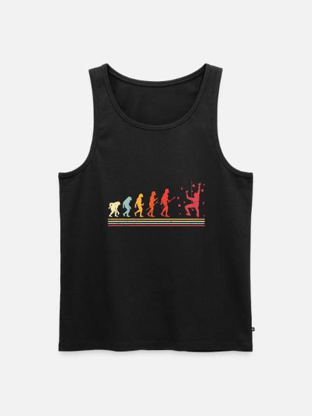 Wall climbing Bouldering rock face - Men's Premium Organic Tank Top - black