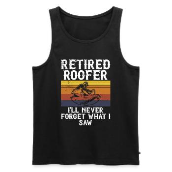 Roofer -Roof house repairs - Men's Premium Organic Tank Top - black - Front - Michal (187cm)