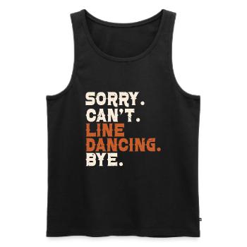 Line Dancing Cowboy Boots Western - Männer Premium Bio Tank Top - Schwarz - Vorne - AI Model Male 178 light (178cm)