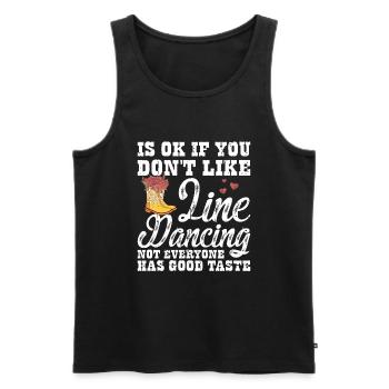 Line Dancing Cowboy Boots Western - Männer Premium Bio Tank Top - Schwarz - Vorne - AI Model Male 178 light (178cm)