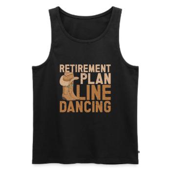 Line Dancing Cowboy Boots Western - Männer Premium Bio Tank Top - Schwarz - Vorne - AI Model Male 178 light (178cm)