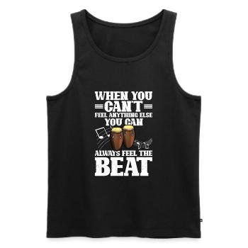 Conga Drum Musician Drumline - Männer Premium Bio Tank Top - Anthrazit - Vorne - Alexander (188cm)