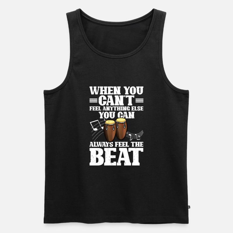 Conga Drum Musician Drumline - Männer Premium Bio Tank Top - Schwarz