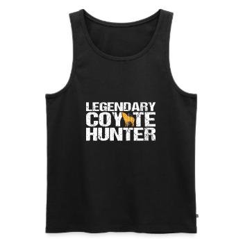 Chasse au coyote - Débardeur bio Premium Homme - noir - Devant - Michal (187cm)
