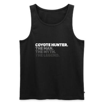 Chasse au coyote - Débardeur bio Premium Homme - noir - Devant - Michal (187cm)