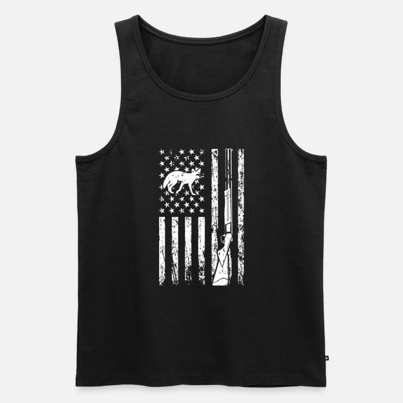 Kojotenjagd - Männer Premium Bio Tank Top - Schwarz