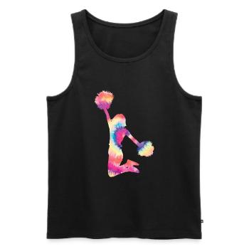 Cheerleader - Débardeur bio Premium Homme - noir - Devant - Michal (187cm)