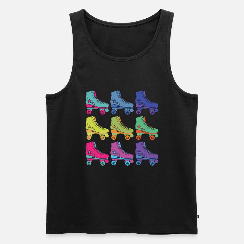 Rollschuhe - Männer Premium Bio Tank Top - Schwarz