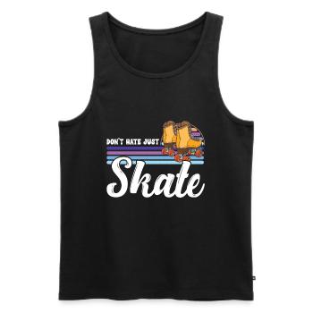 Rollschuhe - Männer Premium Bio Tank Top - Schwarz - Vorne - Michal (187cm)