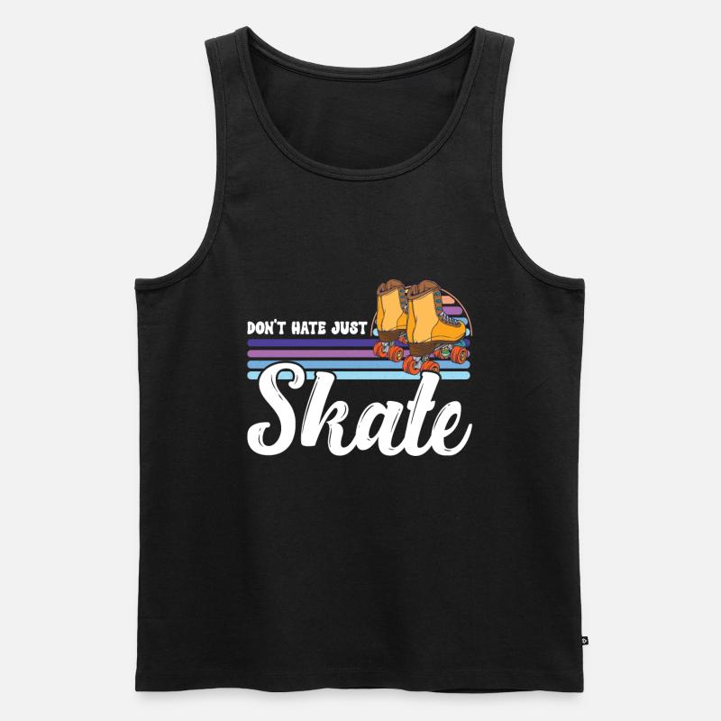 Rollschuhe - Männer Premium Bio Tank Top - Schwarz