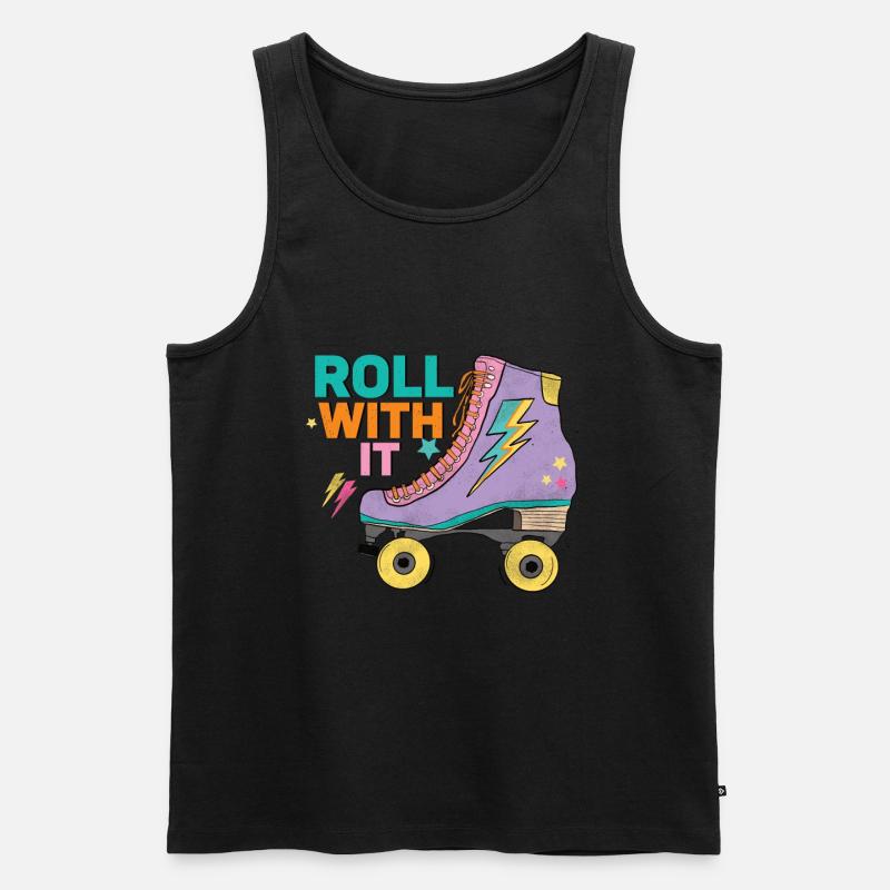 Rollschuhe - Männer Premium Bio Tank Top - Schwarz