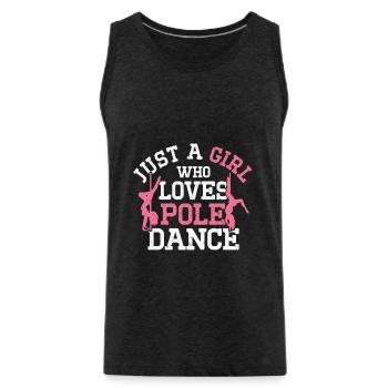 Pole Dance - Men's Premium Organic Tank Top - charcoal grey - Front - Alexander (188cm)