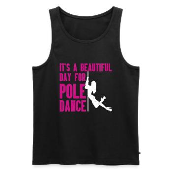 Pole Dance - Männer Premium Bio Tank Top - Schwarz - Vorne - AI Model Male 178 light (178cm)