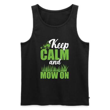 Mowing - Men's Premium Organic Tank Top - black - Front - Michal (187cm)