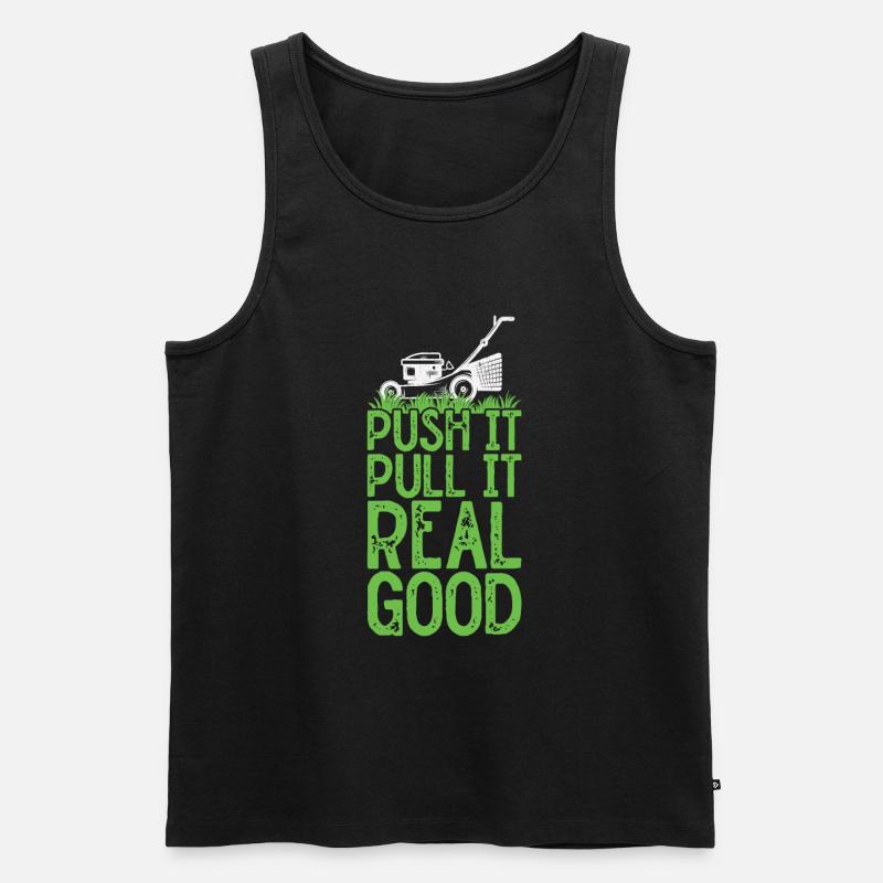 Rasenmähen - Männer Premium Bio Tank Top - Schwarz