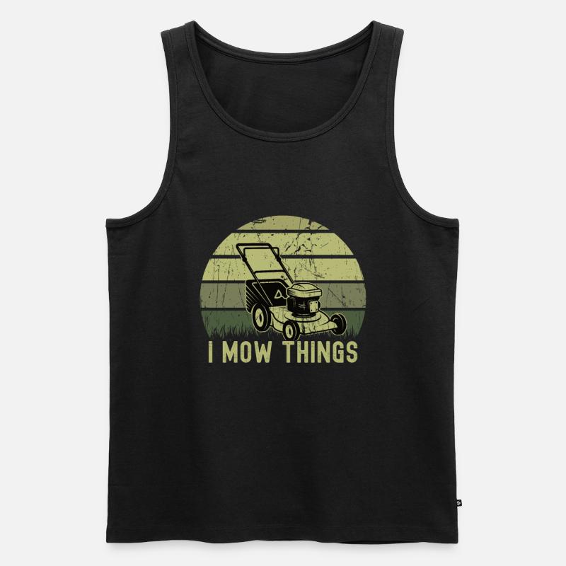 Rasenmähen - Männer Premium Bio Tank Top - Schwarz