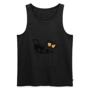 Mowing - Men's Premium Organic Tank Top - black - Front - Michal (187cm)