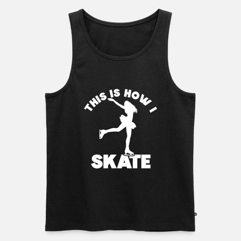 Ice skating - Men's Premium Organic Tank Top - black