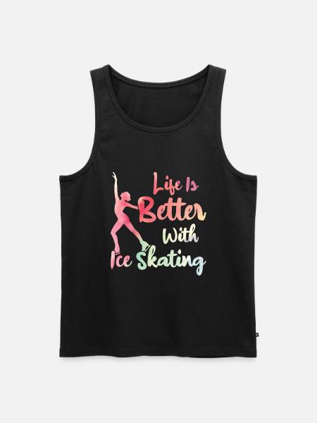 Eislaufen - Männer Premium Bio Tank Top - Schwarz