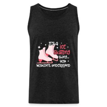 Eislaufen - Männer Premium Bio Tank Top - Anthrazit - Vorne - Alexander (188cm)