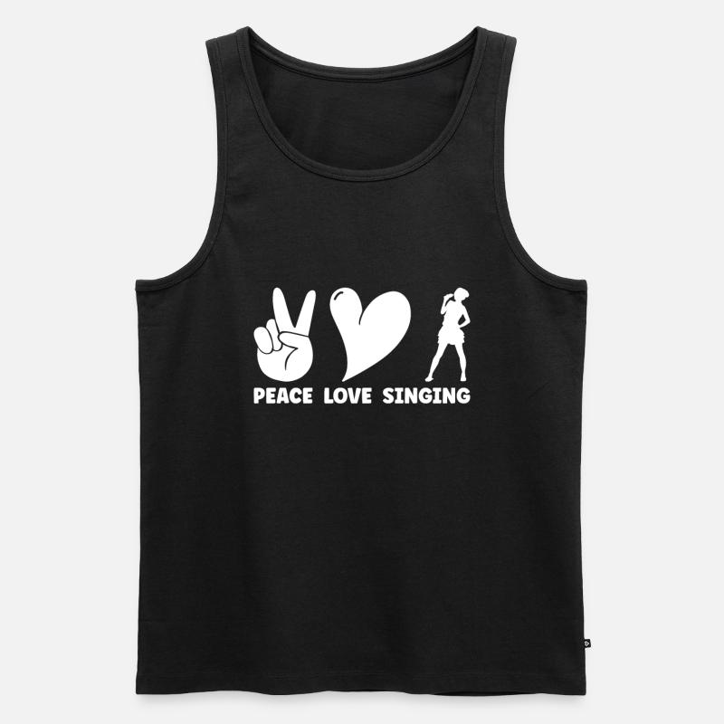 Singen - Männer Premium Bio Tank Top - Schwarz