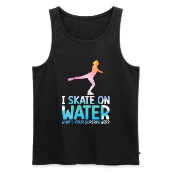 Eislaufen - Männer Premium Bio Tank Top - Schwarz - Vorne - AI Model Male 178 light (178cm)