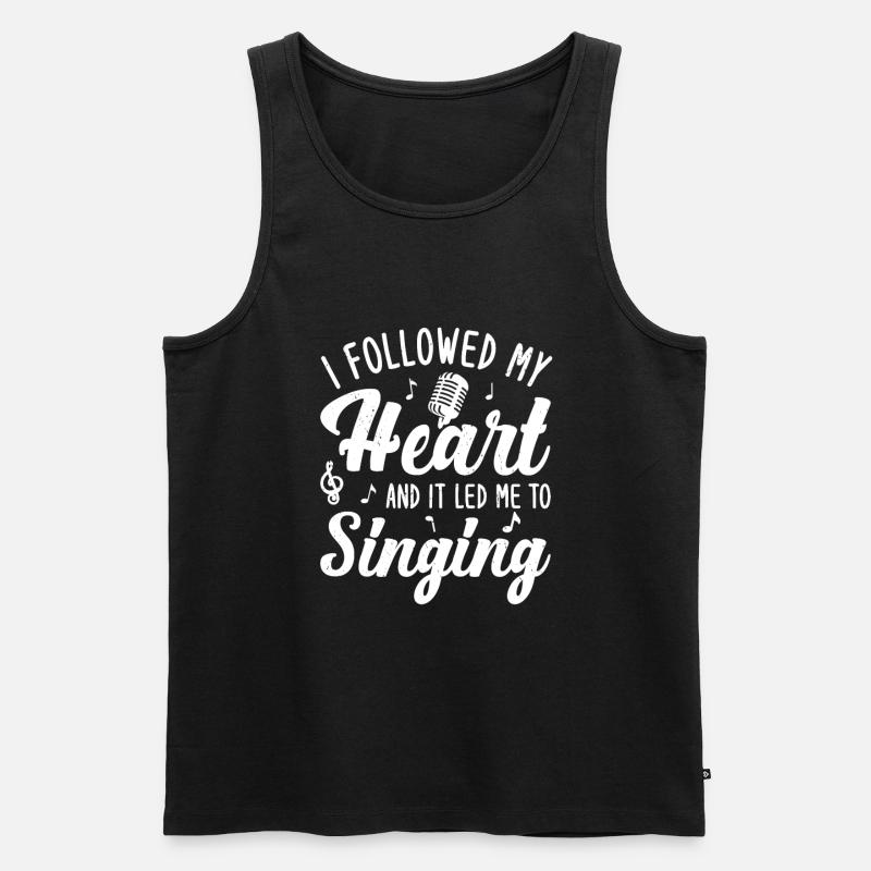Singen - Männer Premium Bio Tank Top - Schwarz