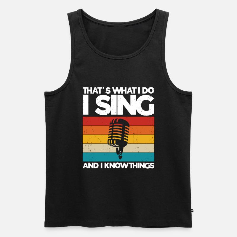 Singen - Männer Premium Bio Tank Top - Schwarz