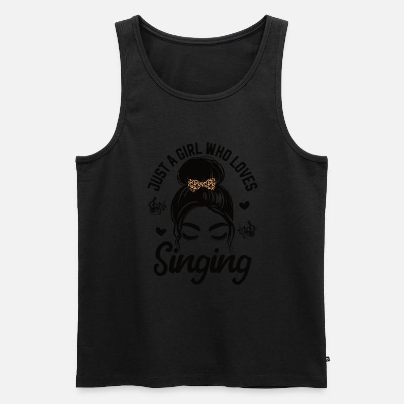 Singen - Männer Premium Bio Tank Top - Schwarz