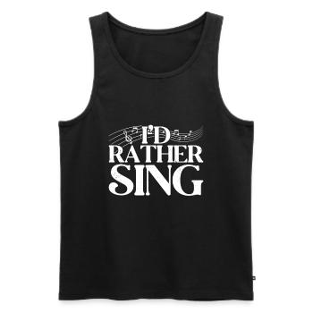 Singen - Männer Premium Bio Tank Top - Schwarz - Vorne - Michal (187cm)