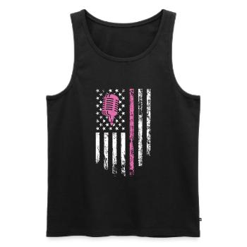 Sing - Men's Premium Organic Tank Top - charcoal grey - Front - Alexander (188cm)