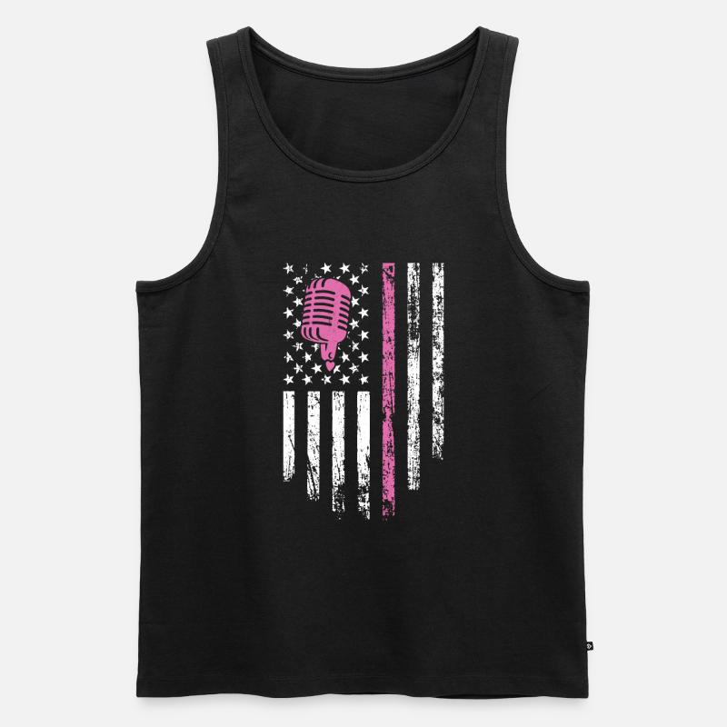 Singen - Männer Premium Bio Tank Top - Schwarz