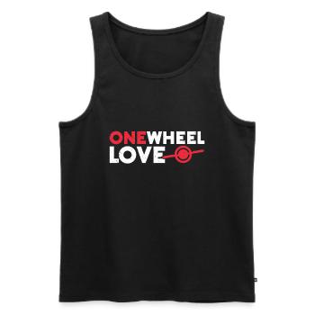 Einrad - Männer Premium Bio Tank Top - Schwarz - Vorne - AI Model Male 178 light (178cm)