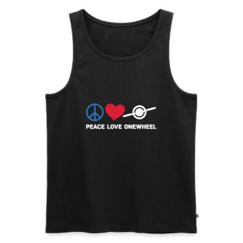 Unicycle - Men's Premium Organic Tank Top - black - Front - AI Model Male 178 light (178cm)