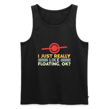 Unicycle - Men's Premium Organic Tank Top - black - Front - AI Model Male 178 light (178cm)
