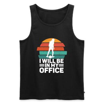 Unicycle - Men's Premium Organic Tank Top - black - Front - AI Model Male 178 light (178cm)