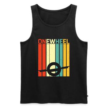Unicycle - Men's Premium Organic Tank Top - black - Front - AI Model Male 178 light (178cm)