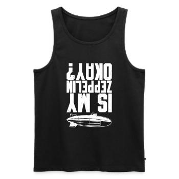 Zeppelin - Männer Premium Bio Tank Top - Schwarz - Vorne - AI Model Male 178 light (178cm)