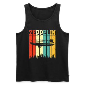 Zeppelin - Männer Premium Bio Tank Top - Schwarz - Vorne - AI Model Male 178 light (178cm)
