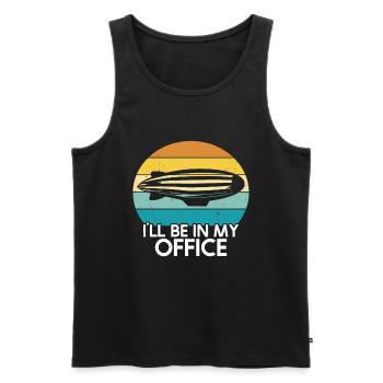 Zeppelin - Männer Premium Bio Tank Top - Schwarz - Vorne - AI Model Male 178 light (178cm)
