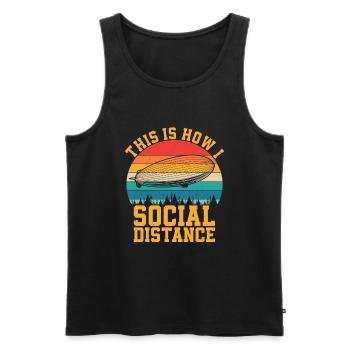 Zeppelin - Männer Premium Bio Tank Top - Schwarz - Vorne - AI Model Male 178 light (178cm)