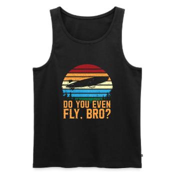 Zeppelin - Männer Premium Bio Tank Top - Schwarz - Vorne - AI Model Male 178 light (178cm)