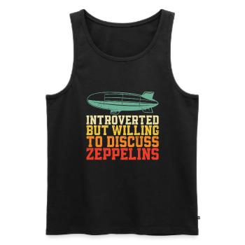 Zeppelin - Männer Premium Bio Tank Top - Schwarz - Vorne - AI Model Male 178 light (178cm)