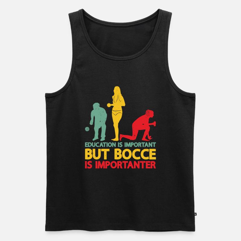 Boccia - Männer Premium Bio Tank Top - Schwarz