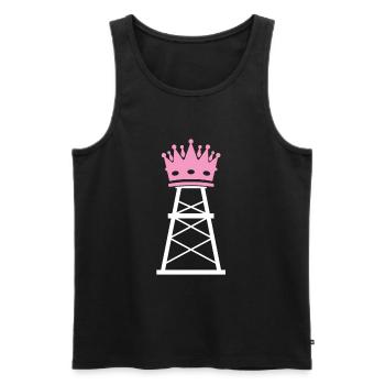 Oilfield - Men's Premium Organic Tank Top - black - Front - AI Model Male 178 light (178cm)