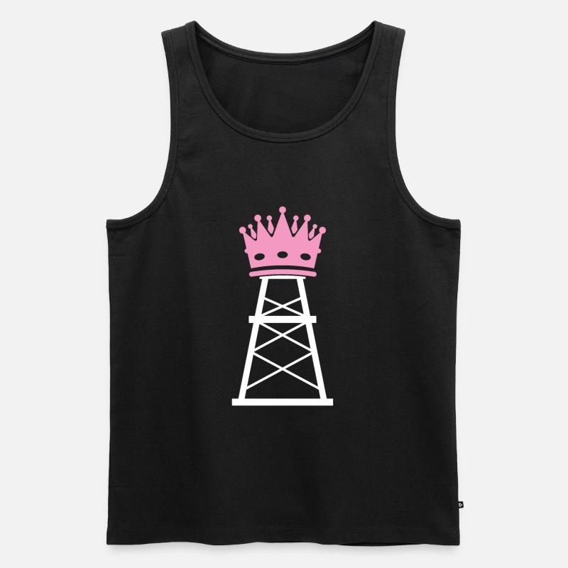 Ölfeld - Männer Premium Bio Tank Top - Schwarz