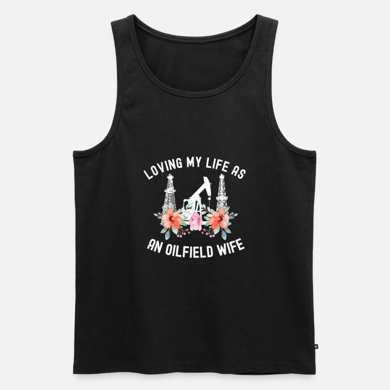 Ölfeld - Männer Premium Bio Tank Top - Schwarz