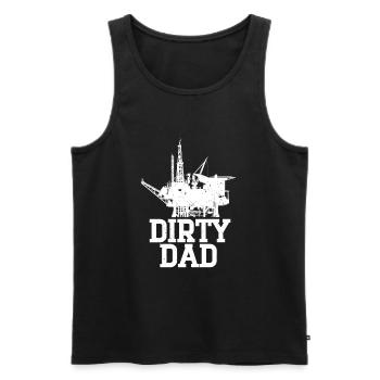 Oilfield - Men's Premium Organic Tank Top - black - Front - AI Model Male 178 light (178cm)