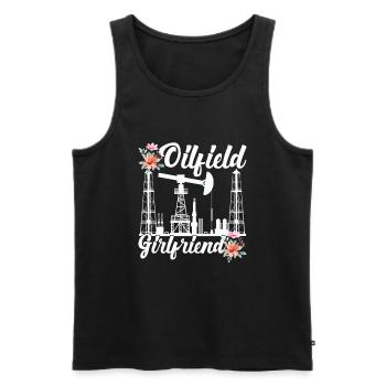 Oilfield - Men's Premium Organic Tank Top - black - Front - AI Model Male 178 light (178cm)